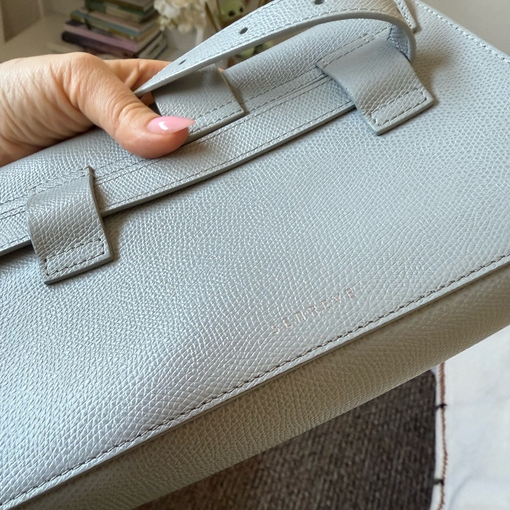 SENREVE CONVERTIBLE ARIA BAG IN LIGHT GREY PEBBLE LEATHER - Picture 8 of 11